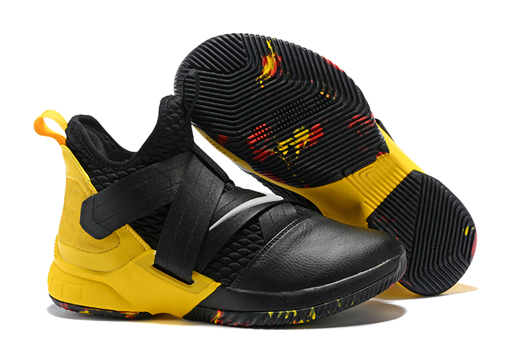 Nike Lebron Soldier 12 Black Yellow Shoes